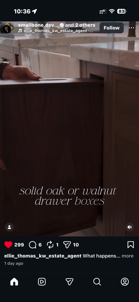 Dark walnut drawer boxes